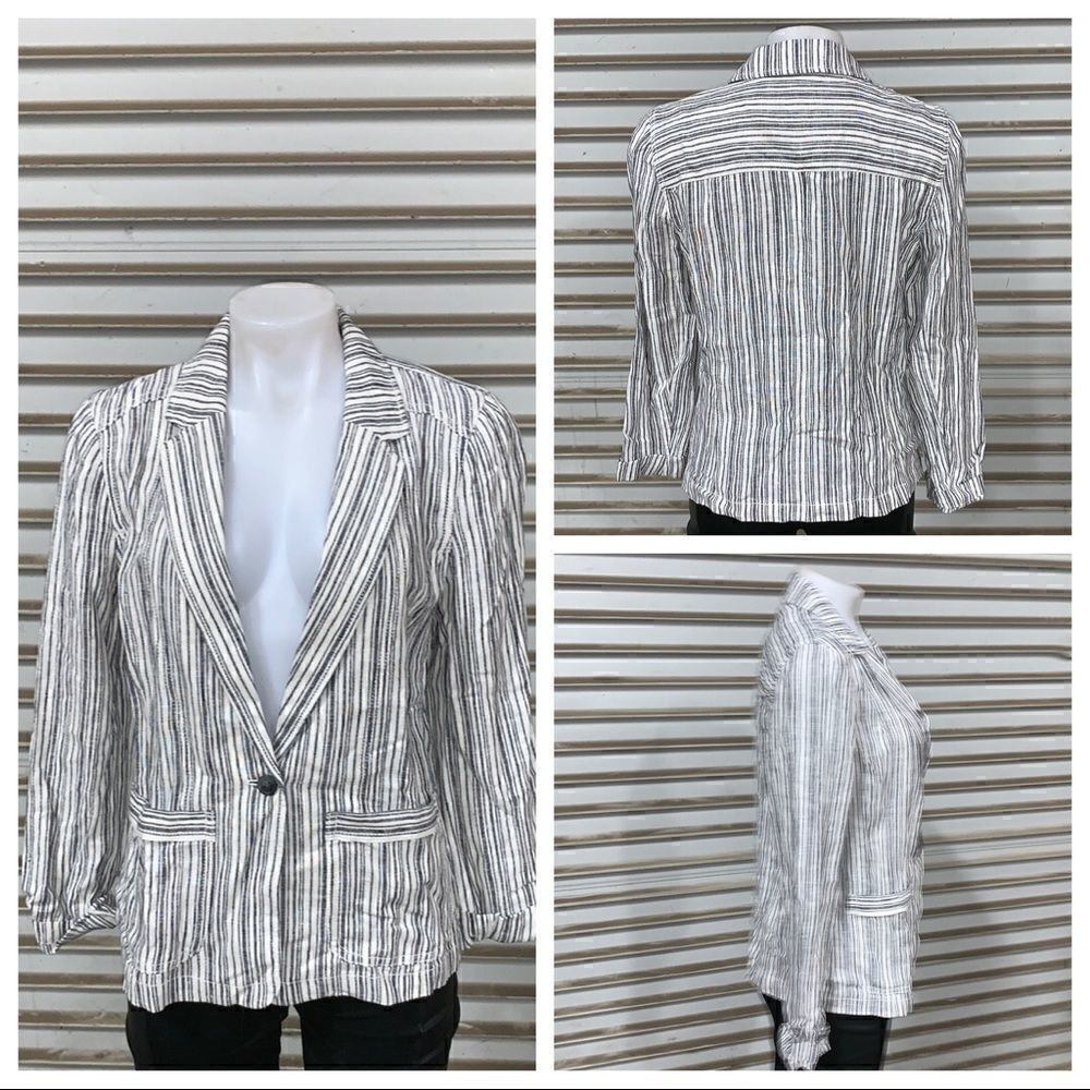 NWT Maurice’s one button linen blend blazer